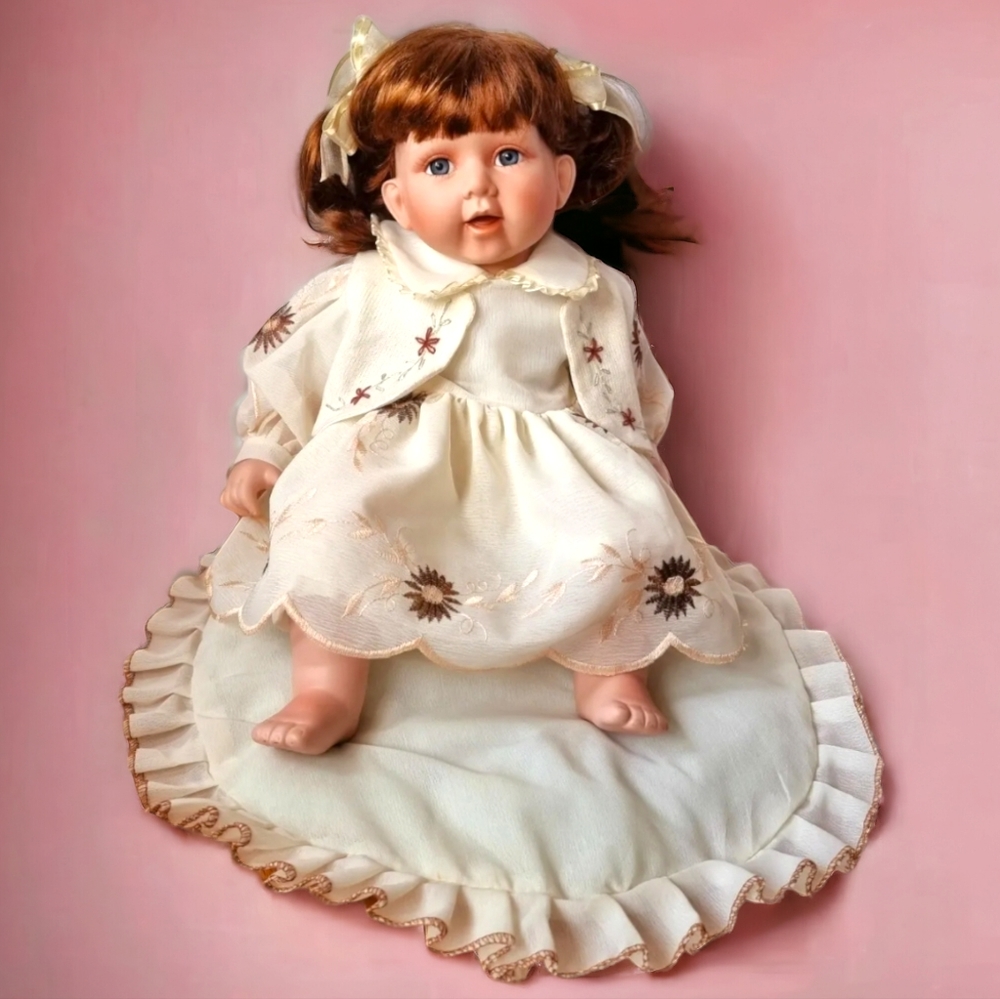 Cathay Collection Porcelain Vintage Large Life Like Baby Girl-Limited Edition
